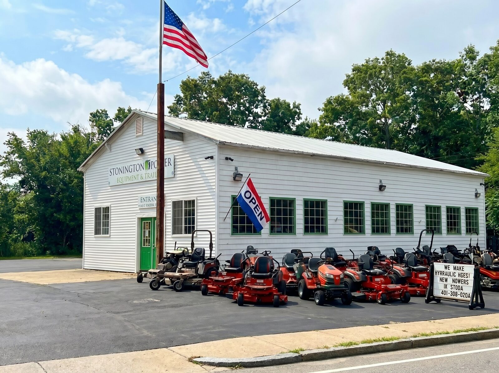The Stonington Power Equipment & Trailer storefront in Ashaway, RI